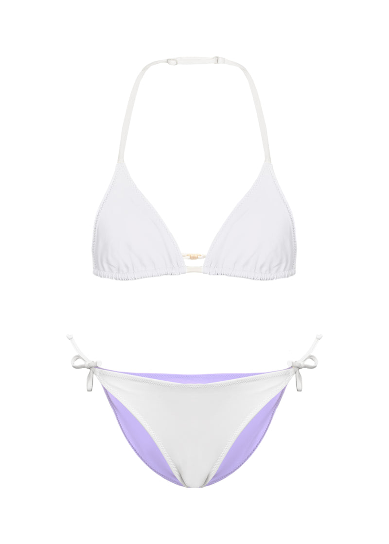 Holly Double Triangle Off White Bikini