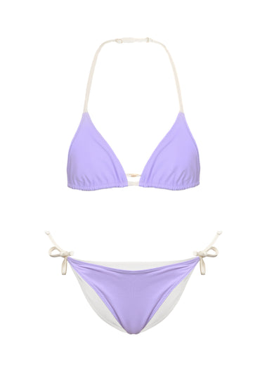 Holly Double Triangle Off White Bikini - Bikini