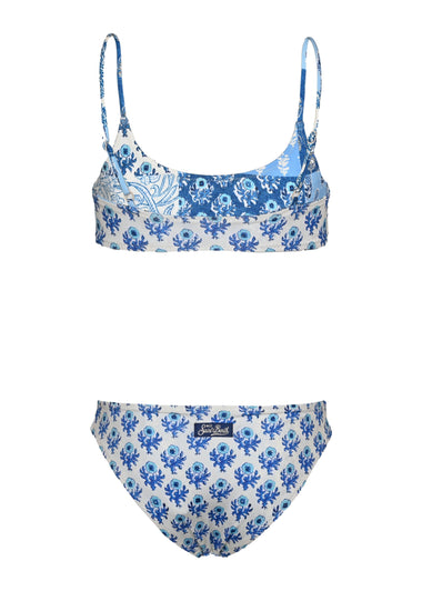 Jaiden Reversible Floral Print Bralette Bikini - Bikini