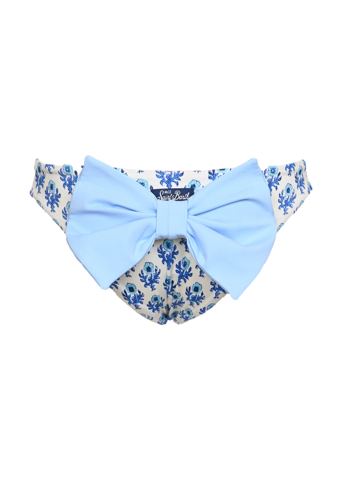 Load image into Gallery viewer, Madame Swim Briefs with Bow and Flower Print - Bikini Bottom
