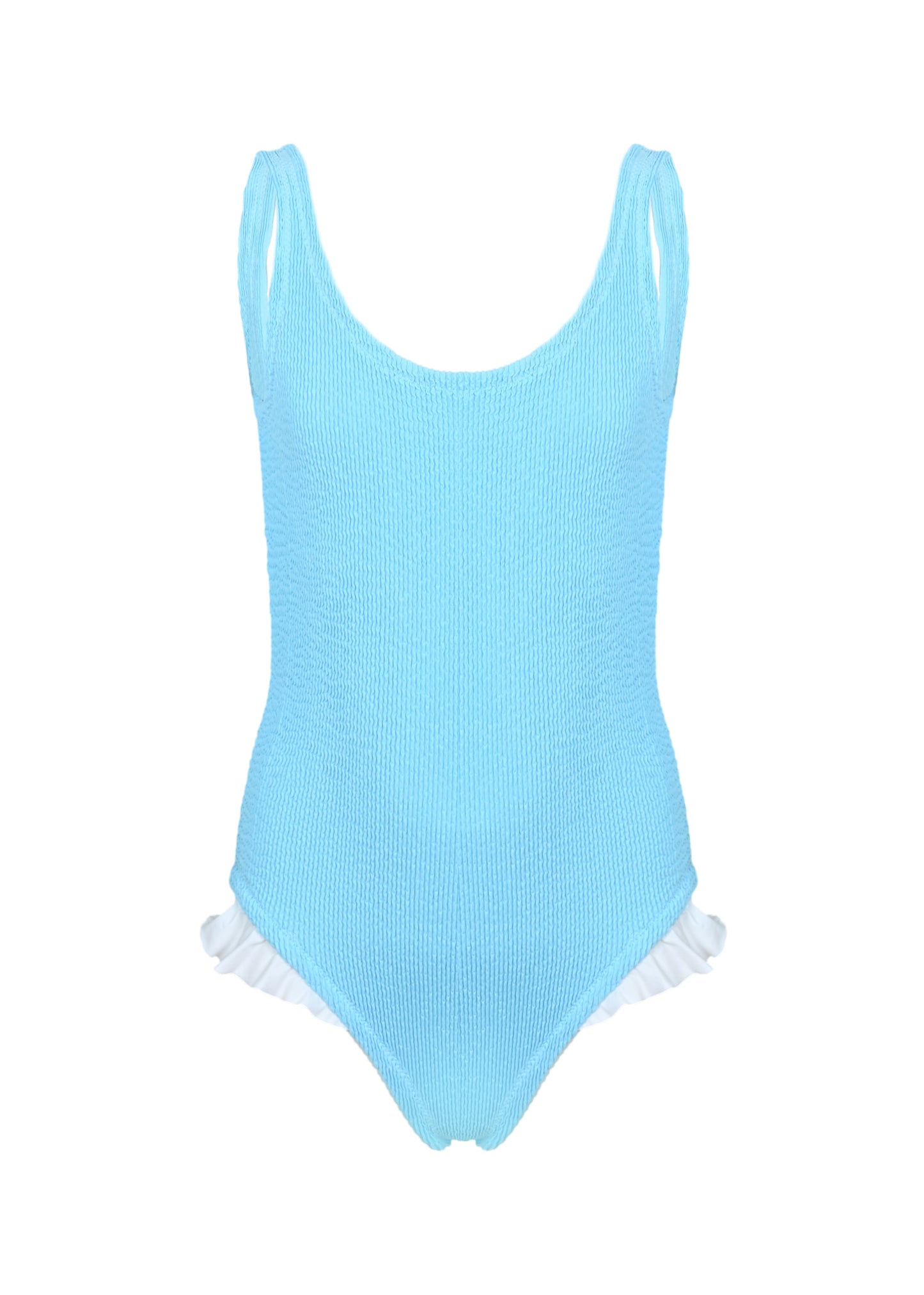 Load image into Gallery viewer, Tiana Light Blue Crinkle One-Piece Swimsuit - One Piece
