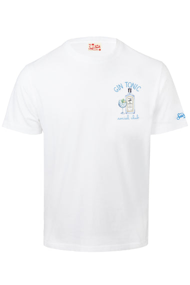 Man T-shirt with Social Gin Embroidery