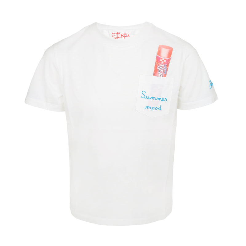 Eddy Boys T-Shirt with Pocket Licky White
