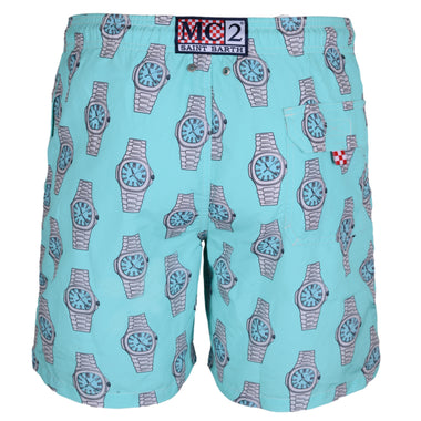 Gustavia Pop Class Watch Turquoise Mens Swimshorts - Men’s Swim Shorts