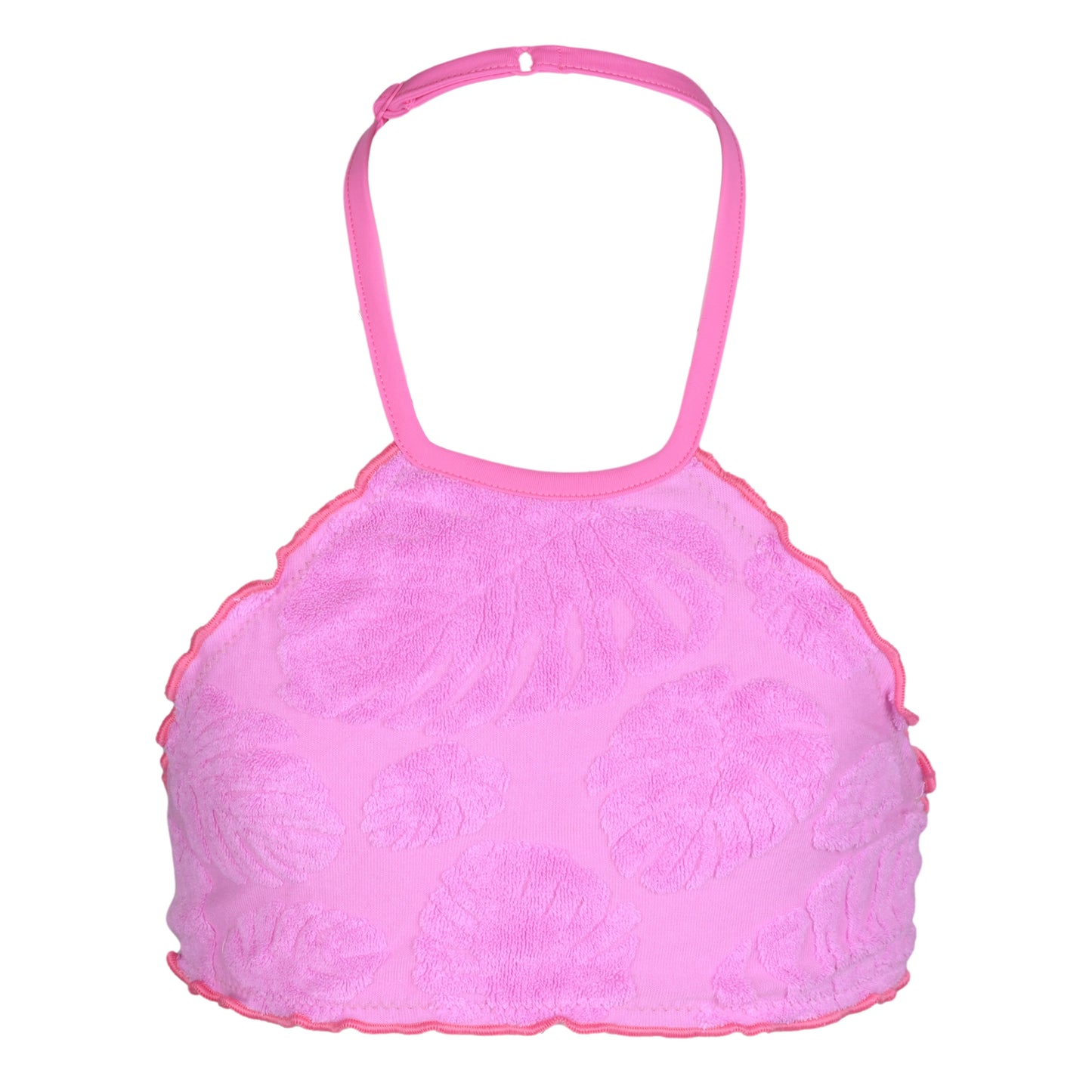 Load image into Gallery viewer, Hope Frou Frou Girls Bikini Terry Embossed Leaf Pink - Girls Bikini
