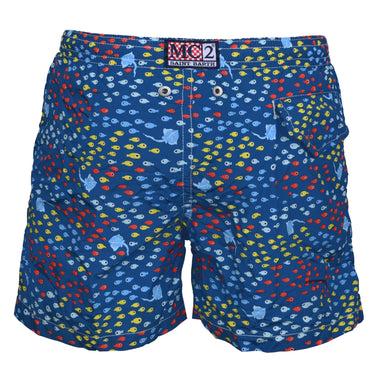 Jean Lighting Ray Fish Blue Boys Swimshorts - Swim Shorts