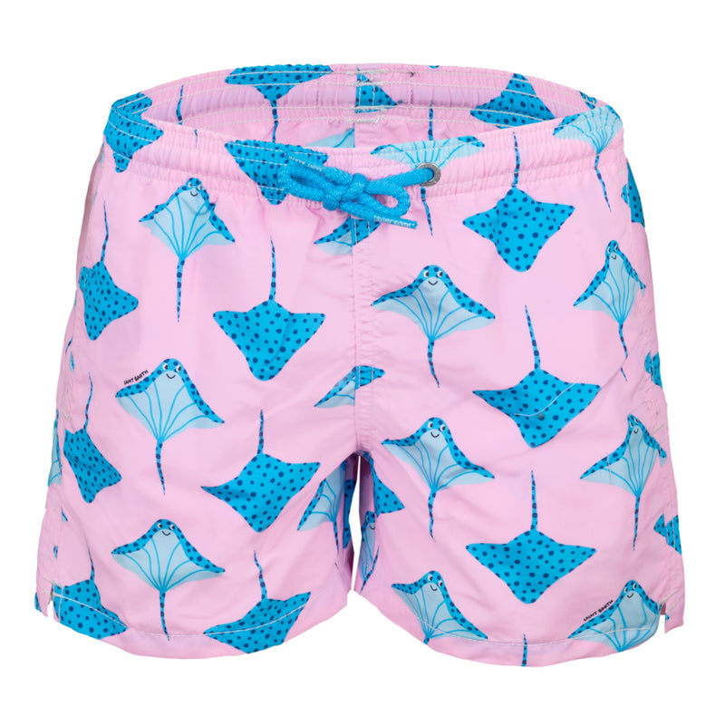 Jean Stingray Pois Pink/Blue Boys Swimshorts