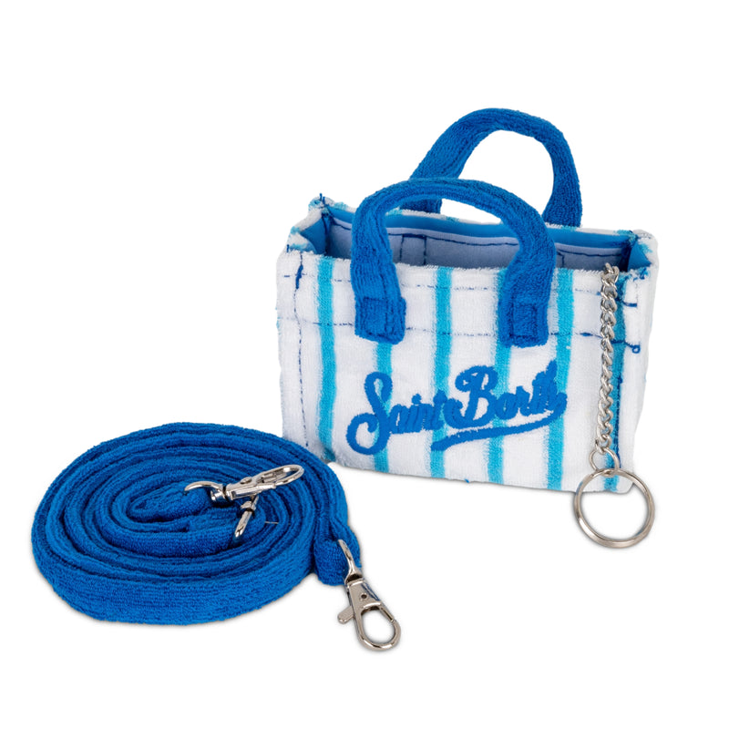Keyring Bag Terry Stripes Blue