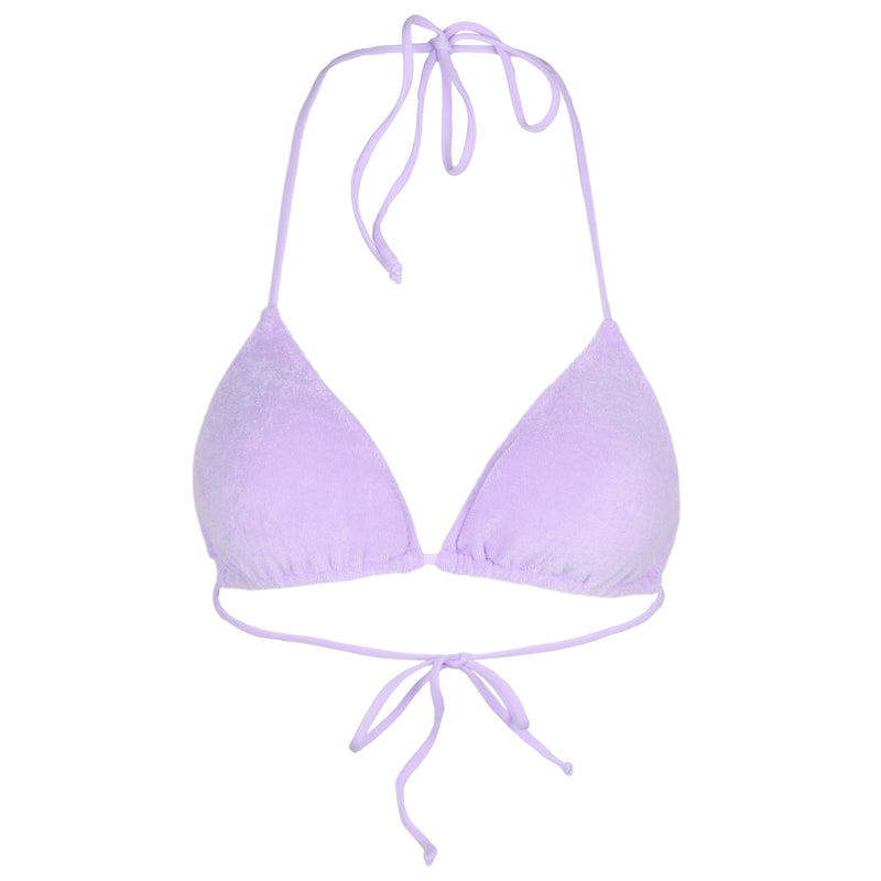 Leah Triangle Bikini Top Terry Purple