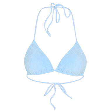 Leah Triangle Bikini Top Terry Blue - Bikini Top