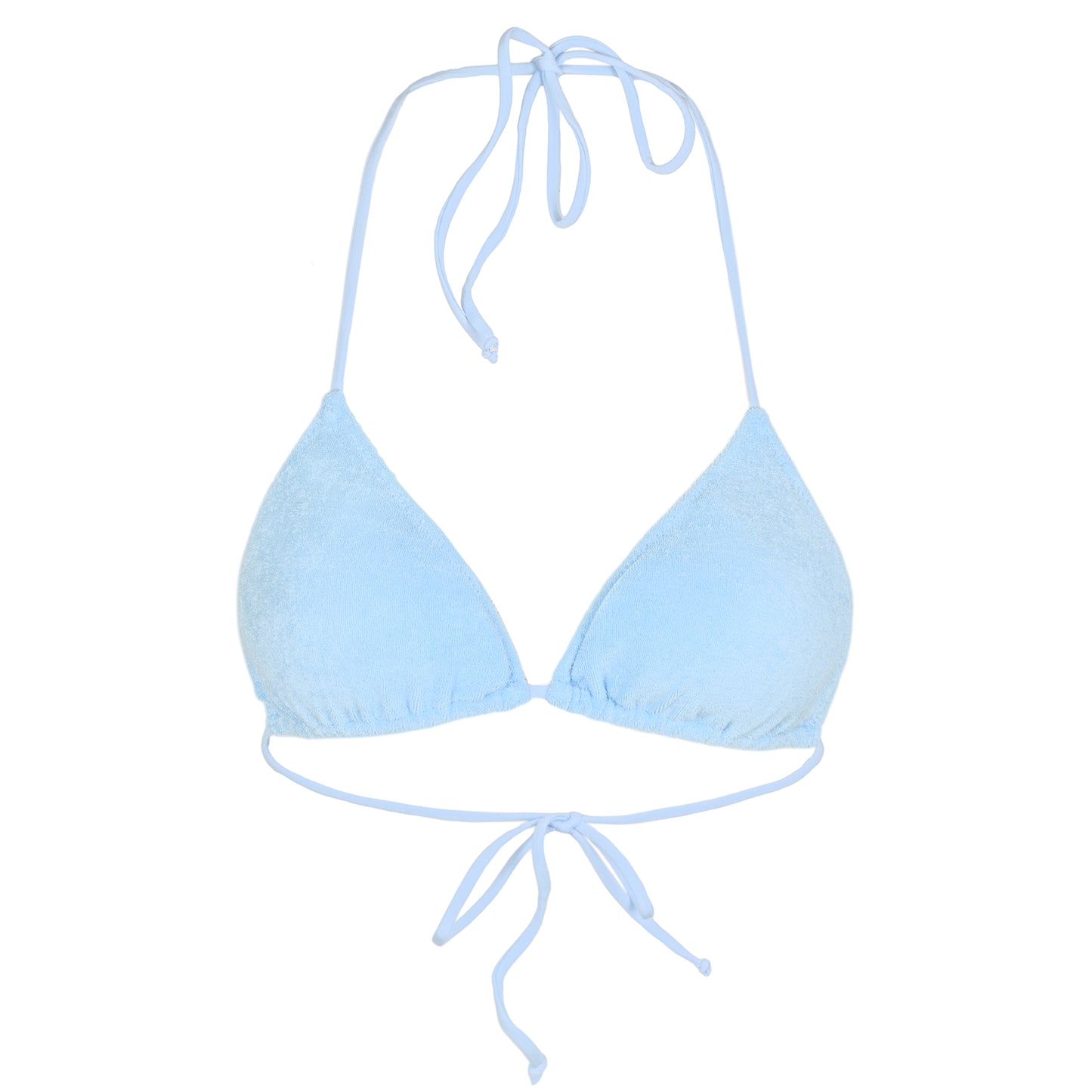 Load image into Gallery viewer, Leah Triangle Bikini Top Terry Blue - Bikini Top
