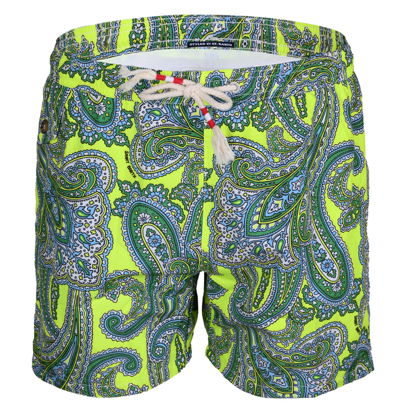 Lighting Cachemire Vibe Neon Yellow Mix Mens Swimshorts