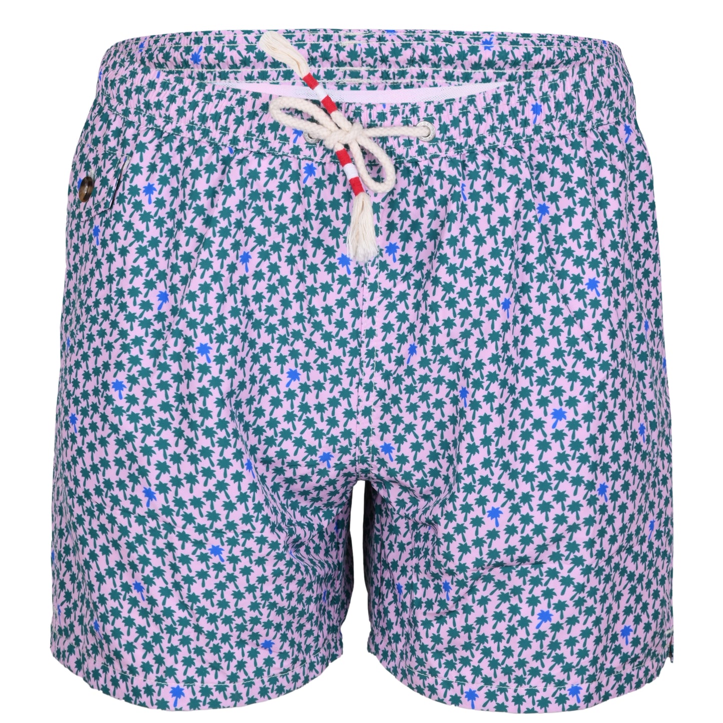 Load image into Gallery viewer, Lighting Foret Trees Lilac/Green Mens Swimshorts - Men’s Swim Shorts
