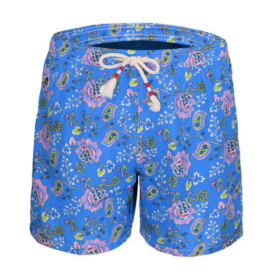 Load image into Gallery viewer, Lighting Indian Nature Blue Men’s Swimshorts - Men’s Swim Shorts
