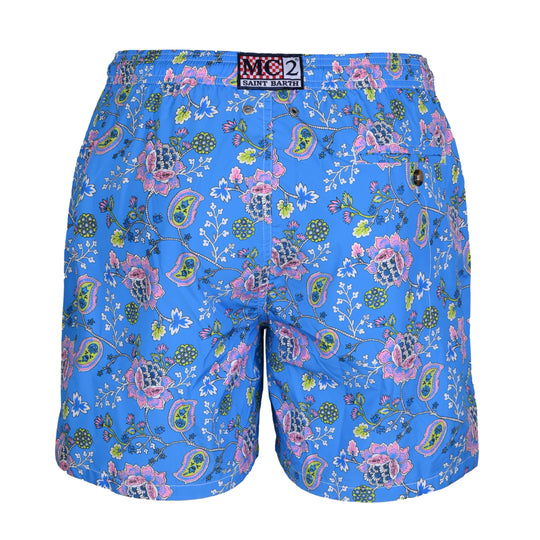 Load image into Gallery viewer, Lighting Indian Nature Blue Men’s Swimshorts - Men’s Swim Shorts
