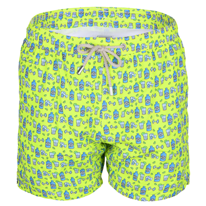 Lighting Micro Gin Gym Neon Yellow Mens Swimshorts