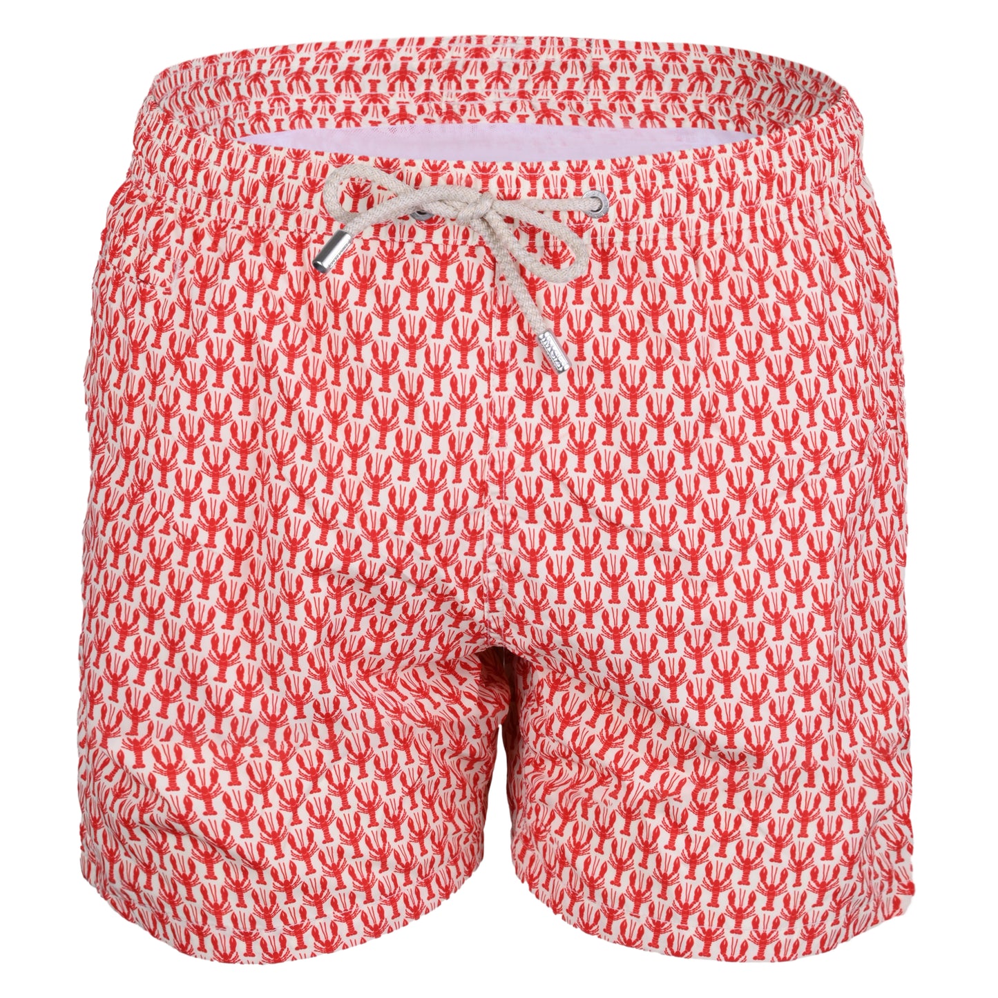 Load image into Gallery viewer, Lighting Micro Lobster Crew Red Mens Swimshorts - Men’s Swim Shorts
