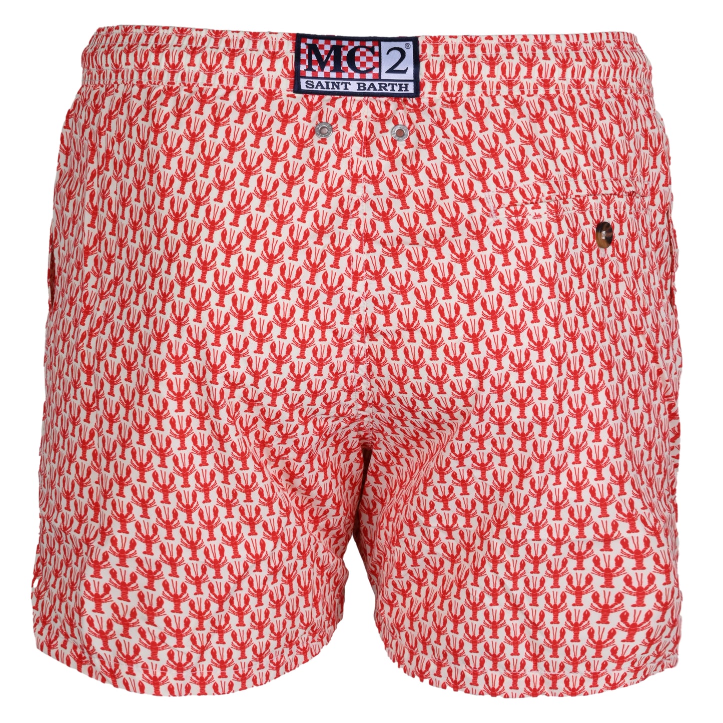 Load image into Gallery viewer, Lighting Micro Lobster Crew Red Mens Swimshorts - Men’s Swim Shorts
