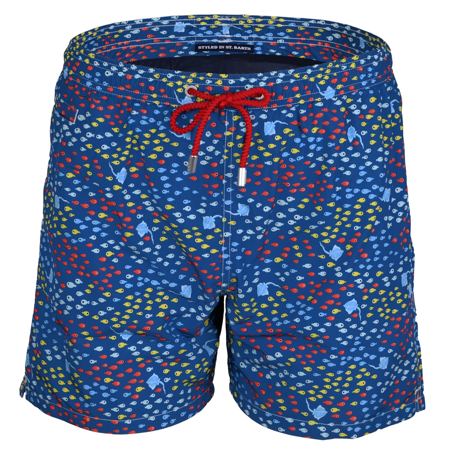 Load image into Gallery viewer, Lighting Micro Ray Fish Blue Mens Swimshorts - Men’s Swim Shorts
