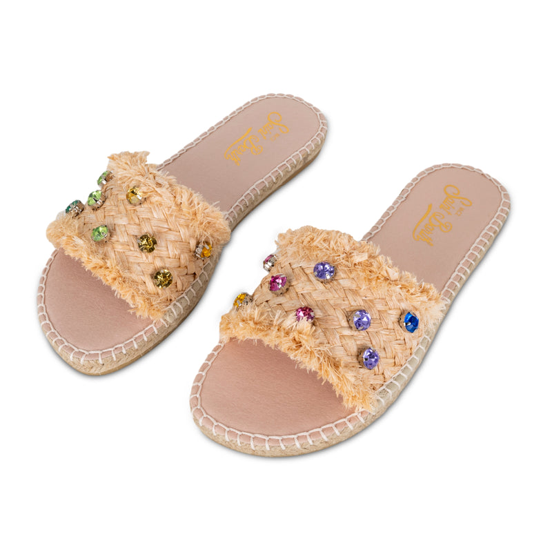 Luz Straw Strass Beige/Multic