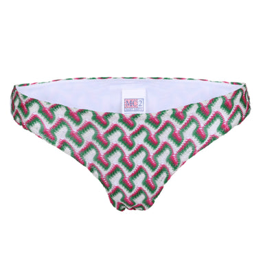 Madame Slip with Bow Emerald-Fuscia Multi - Bikini Bottom