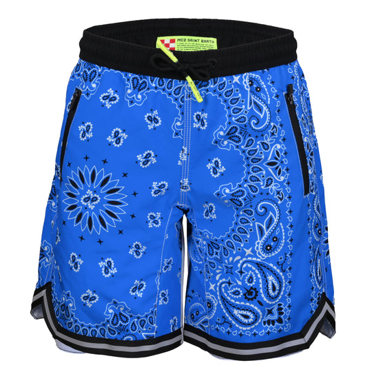 Load image into Gallery viewer, Malibu JR Bandanna Blue Boys Swimshorts - Swim Shorts
