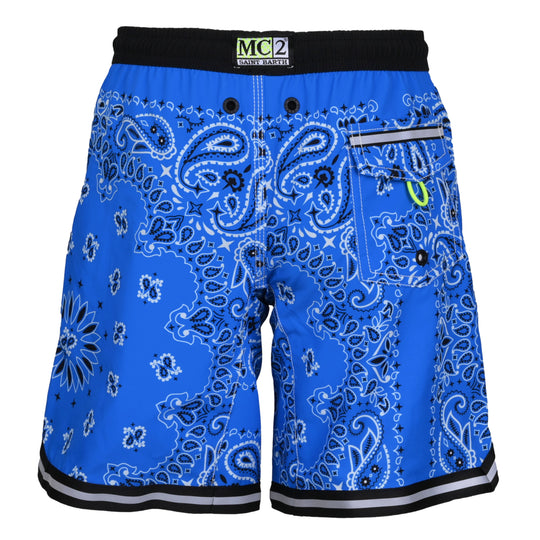 Load image into Gallery viewer, Malibu JR Bandanna Blue Boys Swimshorts - Swim Shorts
