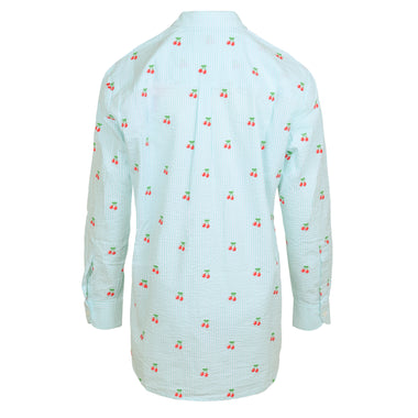 Brigitte Shirt Seersucker Stripes Cherry - Top