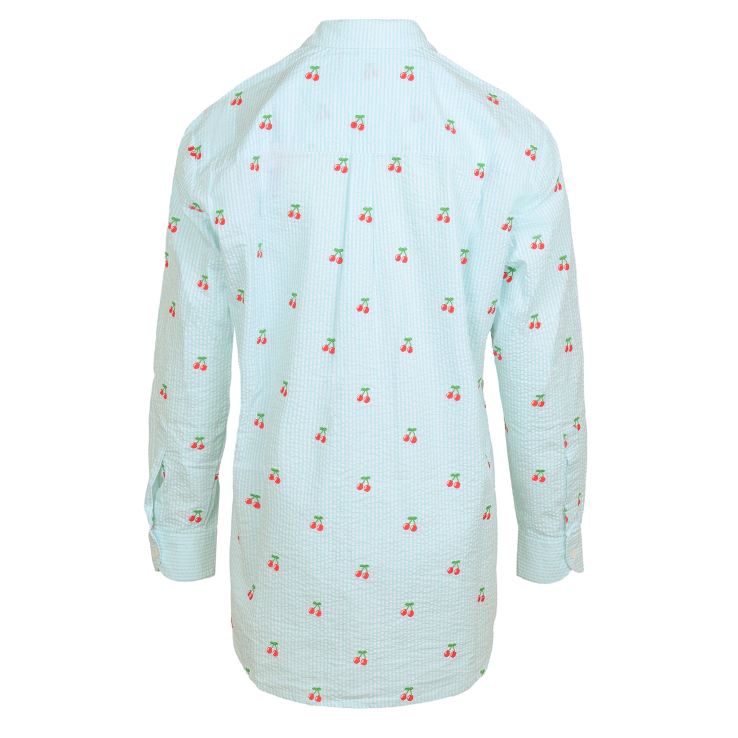 Load image into Gallery viewer, Brigitte Shirt Seersucker Stripes Cherry - Top
