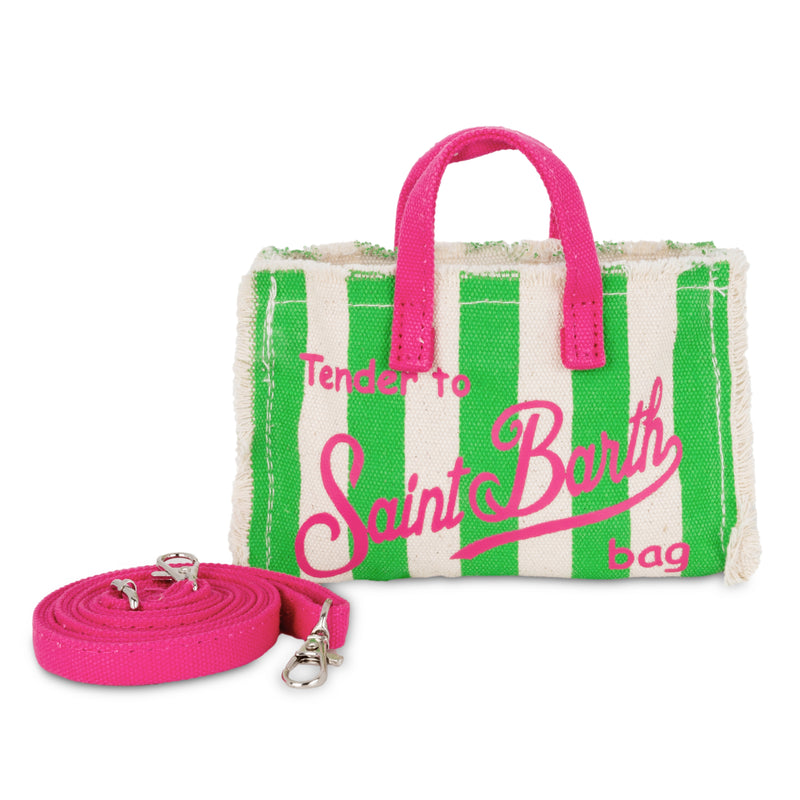 Phone Bag Stripes Pop Beige, Green & Pink