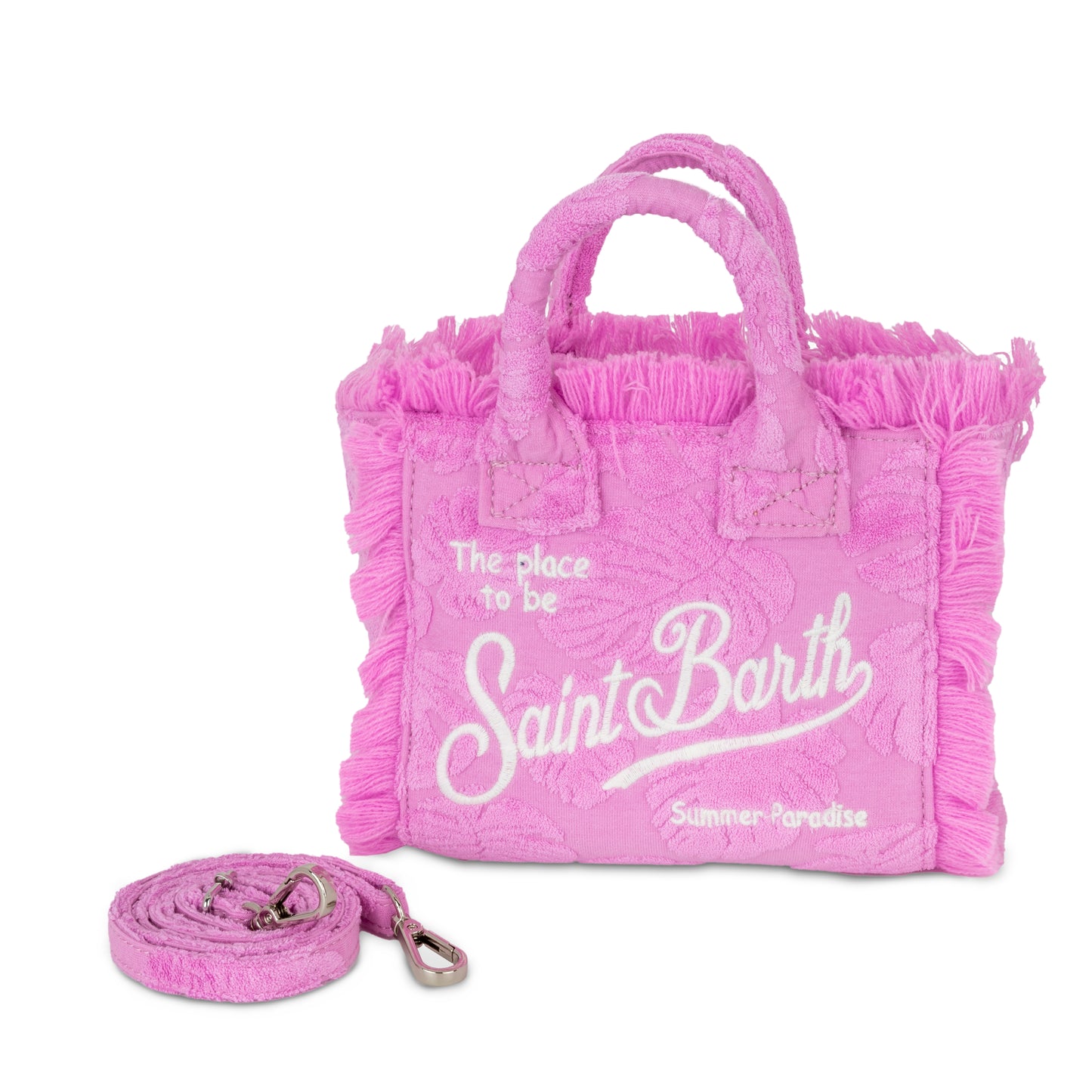 Load image into Gallery viewer, Vanity Mini Sponge Terry Embossed Leaf Pink - ONE SIZE - Bag
