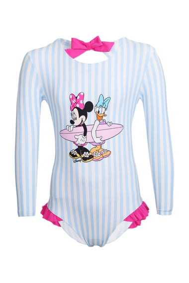 Cressy One Piece Blue Swimsuit Long Sleeves