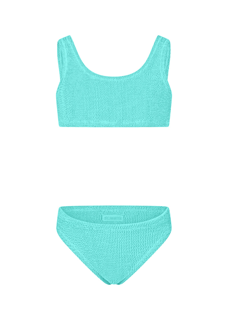 Water Green Crinkle Classic Bralette Bikini Baker