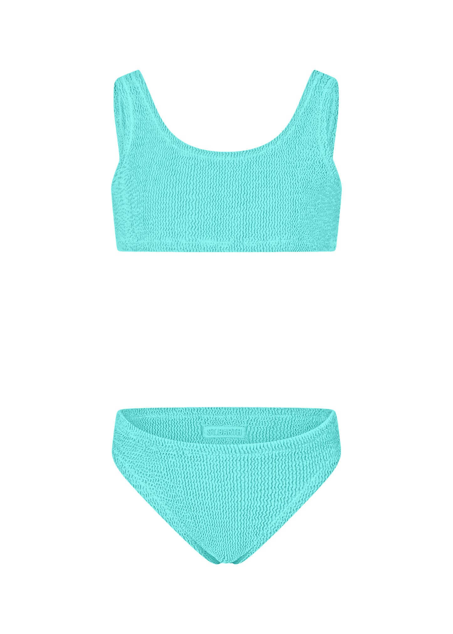 Load image into Gallery viewer, Water Green Crinkle Classic Bralette Bikini Baker - Bikini
