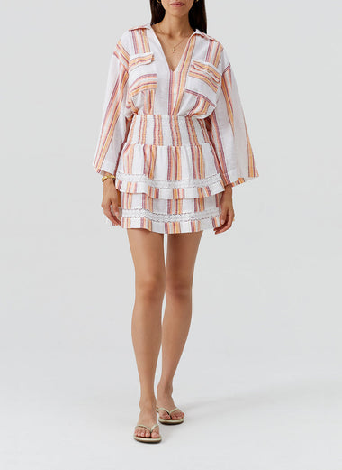 Barbara Skirt Sunset Stripe