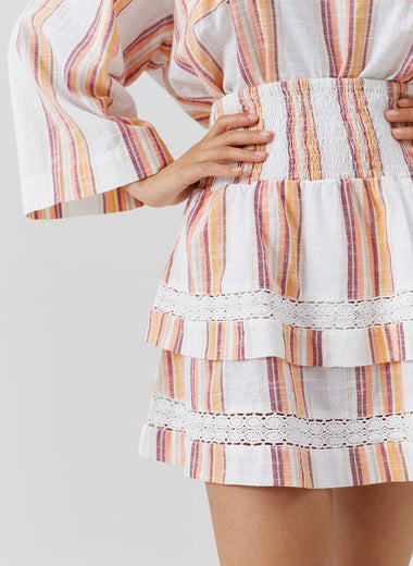 Barbara Skirt Sunset Stripe