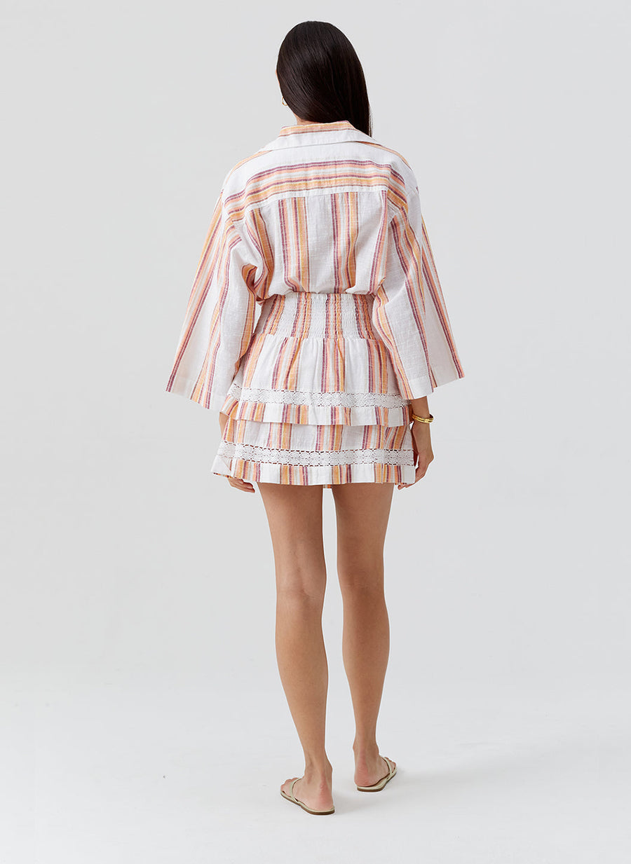 Load image into Gallery viewer, Barbara Skirt Sunset Stripe
