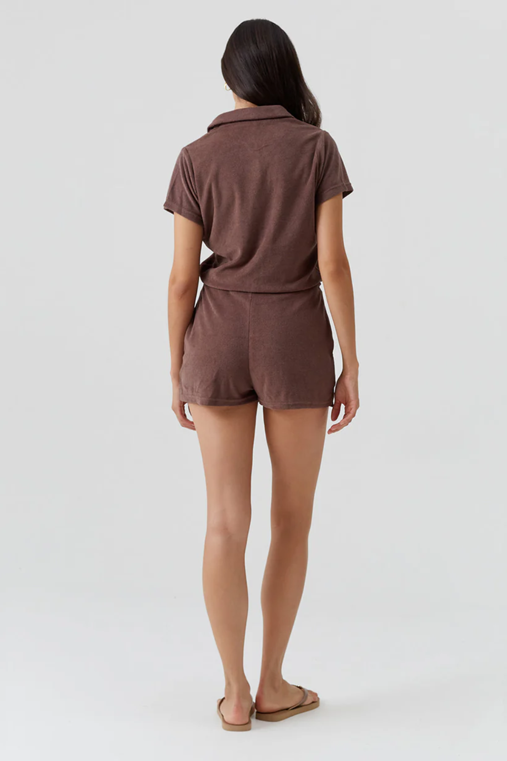 Load image into Gallery viewer, Cheryl Terry Playsuit Coffee
