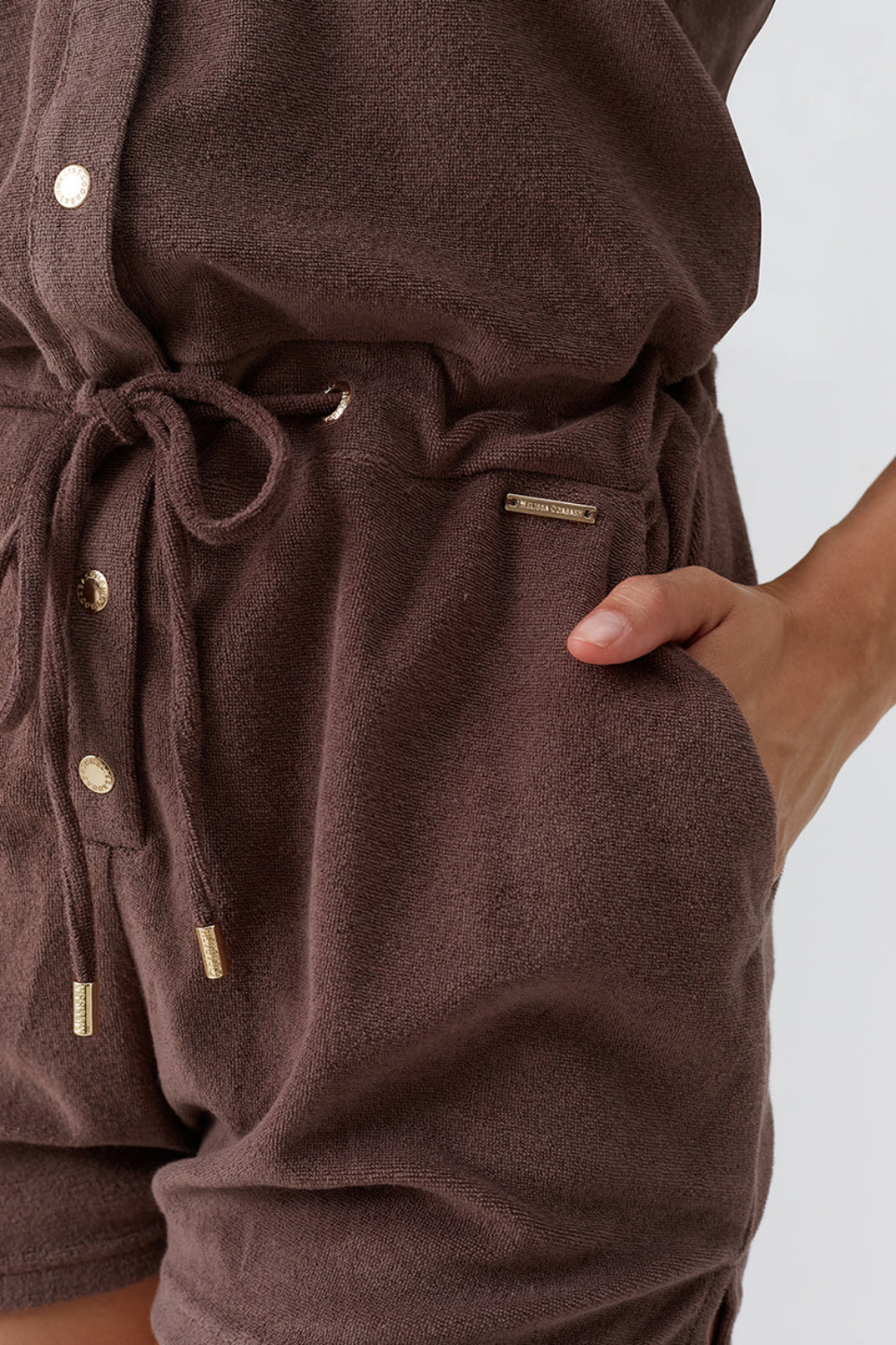 Load image into Gallery viewer, Cheryl Terry Playsuit Coffee
