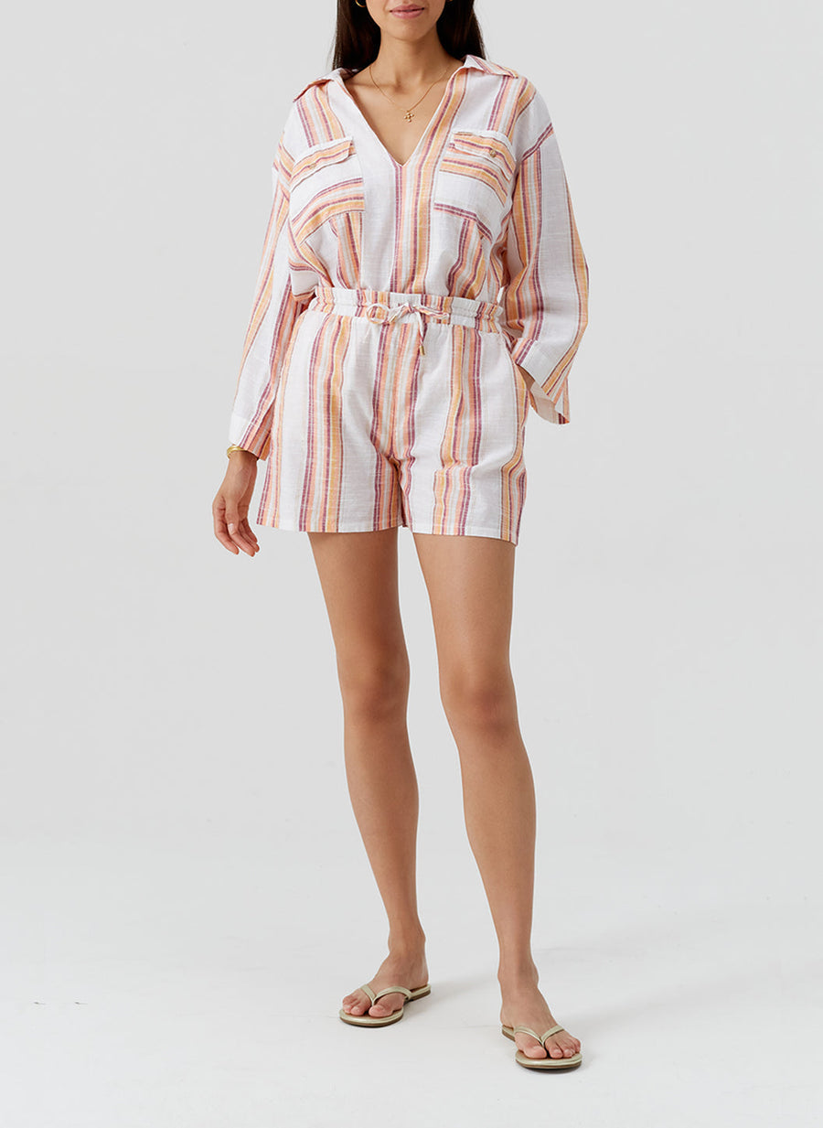Load image into Gallery viewer, Delfina Sunset Stripe Shorts
