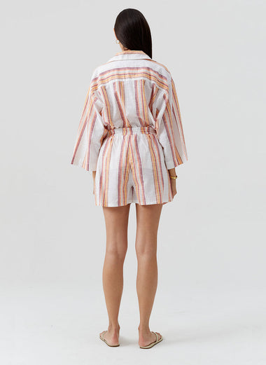 Delfina Sunset Stripe Shorts
