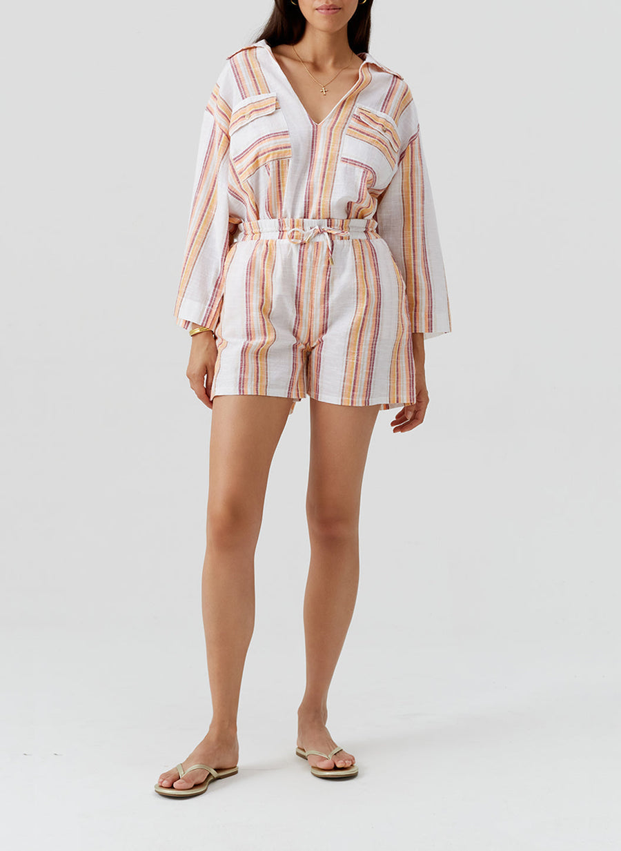 Load image into Gallery viewer, Delfina Sunset Stripe Shorts
