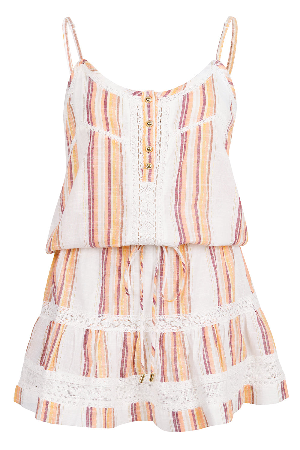 Load image into Gallery viewer, Kelly Short Dress Sunset Stripe

