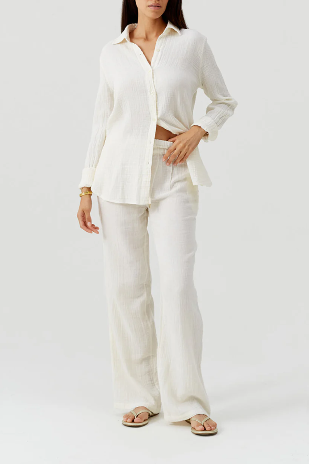 Load image into Gallery viewer, Leona Shirt Ivory
