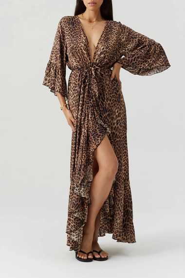 Manon Long Kaftan Cheetah