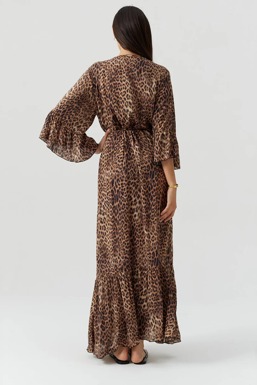 Load image into Gallery viewer, Manon Long Kaftan Cheetah
