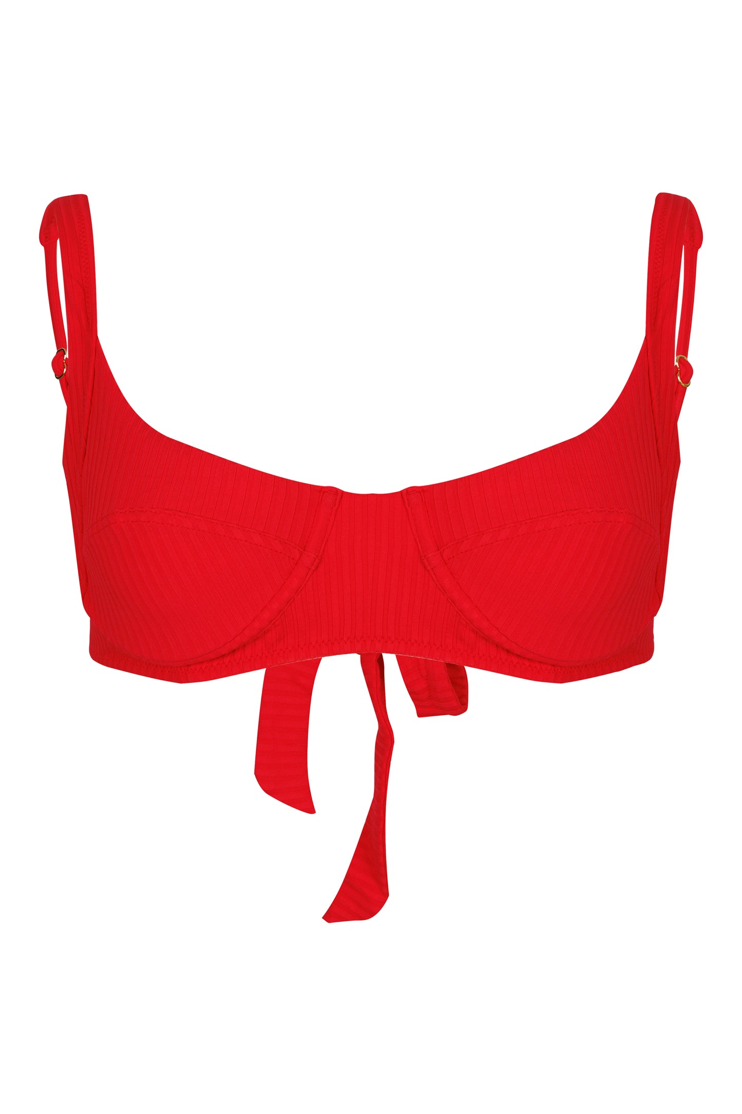 Load image into Gallery viewer, Noto Bikini Top Red Ribbed
