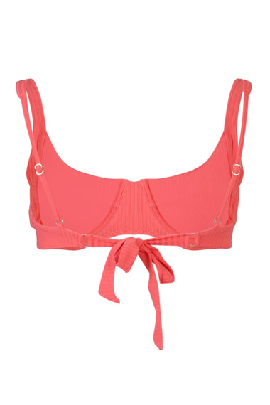 Noto Bikini Top Apricot Ribbed