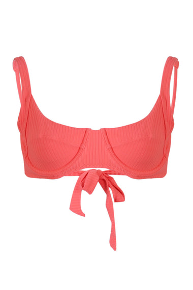 Noto Bikini Top Apricot Ribbed