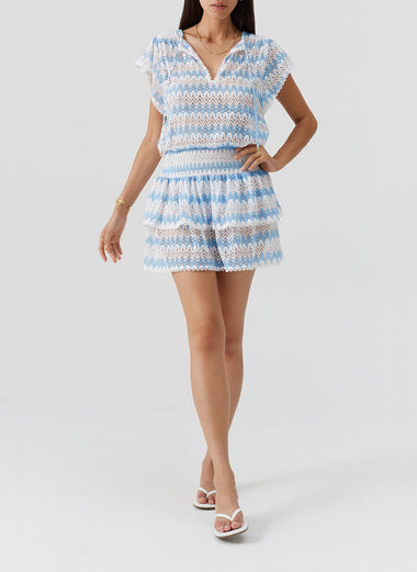Remi Short Dress White/Oasis
